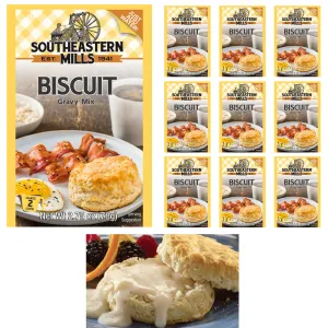 10 Packs Biscuit Gravy Mix Seasoning Flavored Sauce Southern Breakfast Cooking