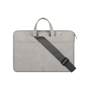 15.6 Inch Detachable Shoulder Laptop Bag - Frosted Pu Business