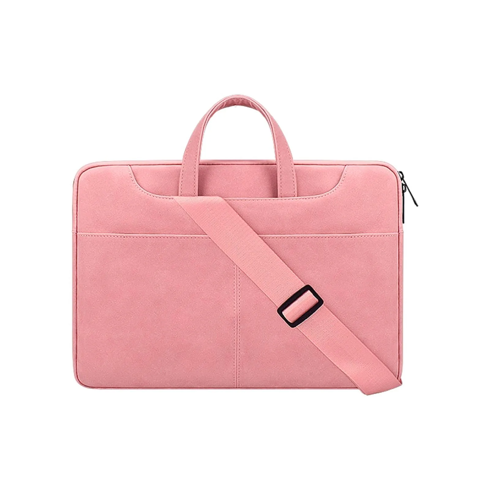 15.6 Inch Detachable Shoulder Laptop Bag - Frosted Pu Business