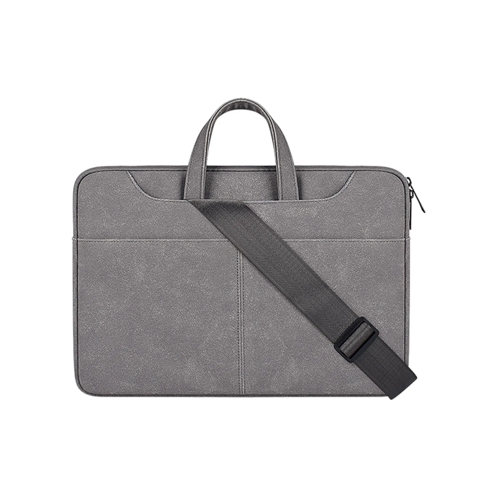 15.6 Inch Detachable Shoulder Laptop Bag - Frosted Pu Business