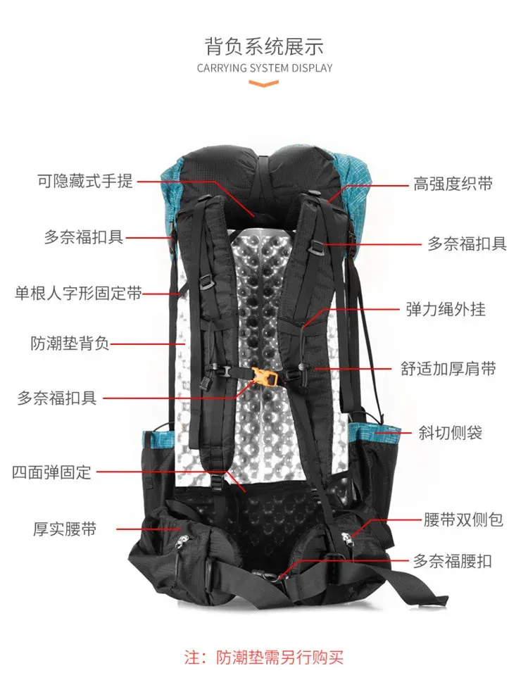 3F UL Gear Water-resistant Hiking Backpack Lightweight Camping Pack Travel Mountaineering Backpacking Trekking Rucksacks 40 16L
