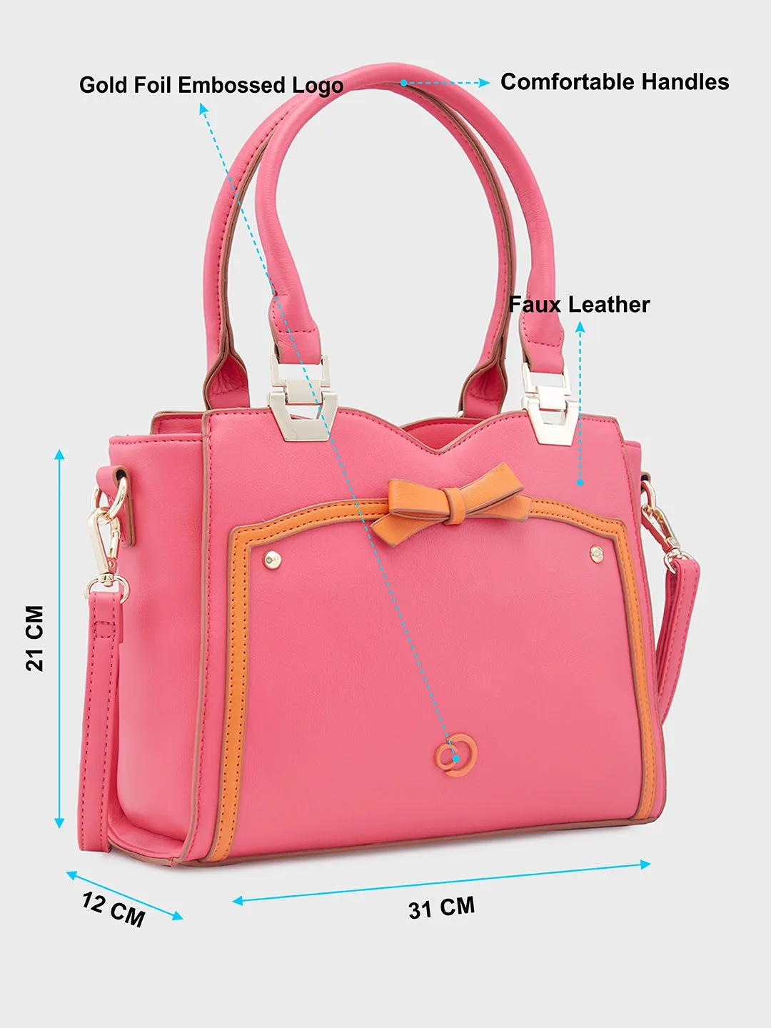 Caprese Amayra Satchel Medium Fuchsia