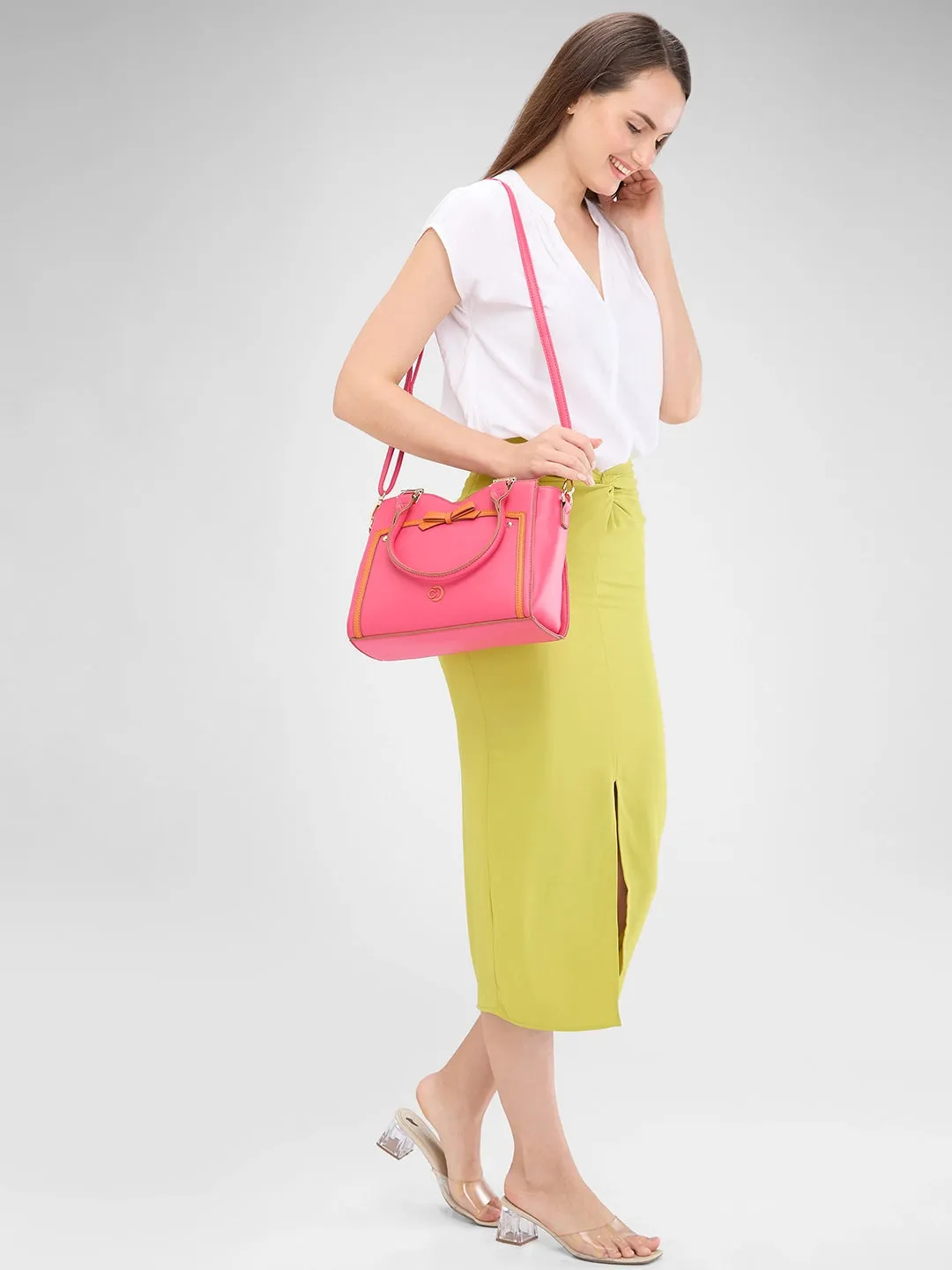 Caprese Amayra Satchel Medium Fuchsia
