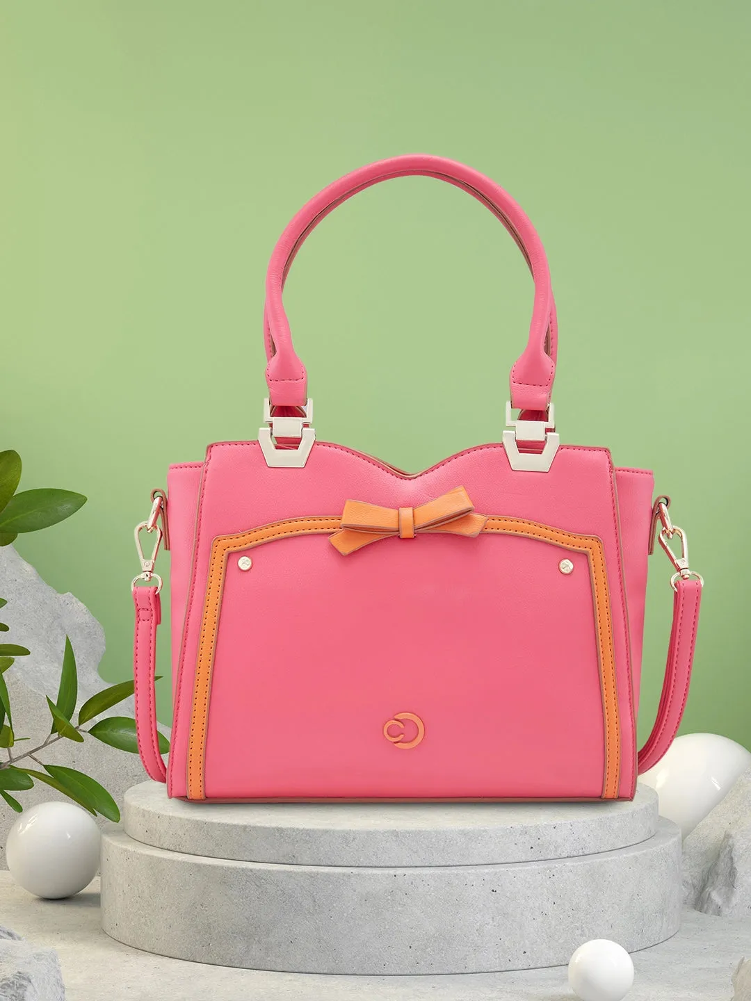 Caprese Amayra Satchel Medium Fuchsia