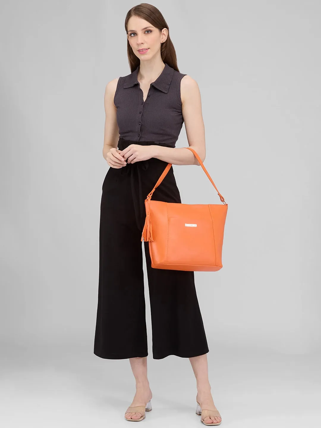 Caprese Sari Hobo Medium Burnt Orange
