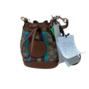 Crossbody Designer By Coach In Brown, Size:Small