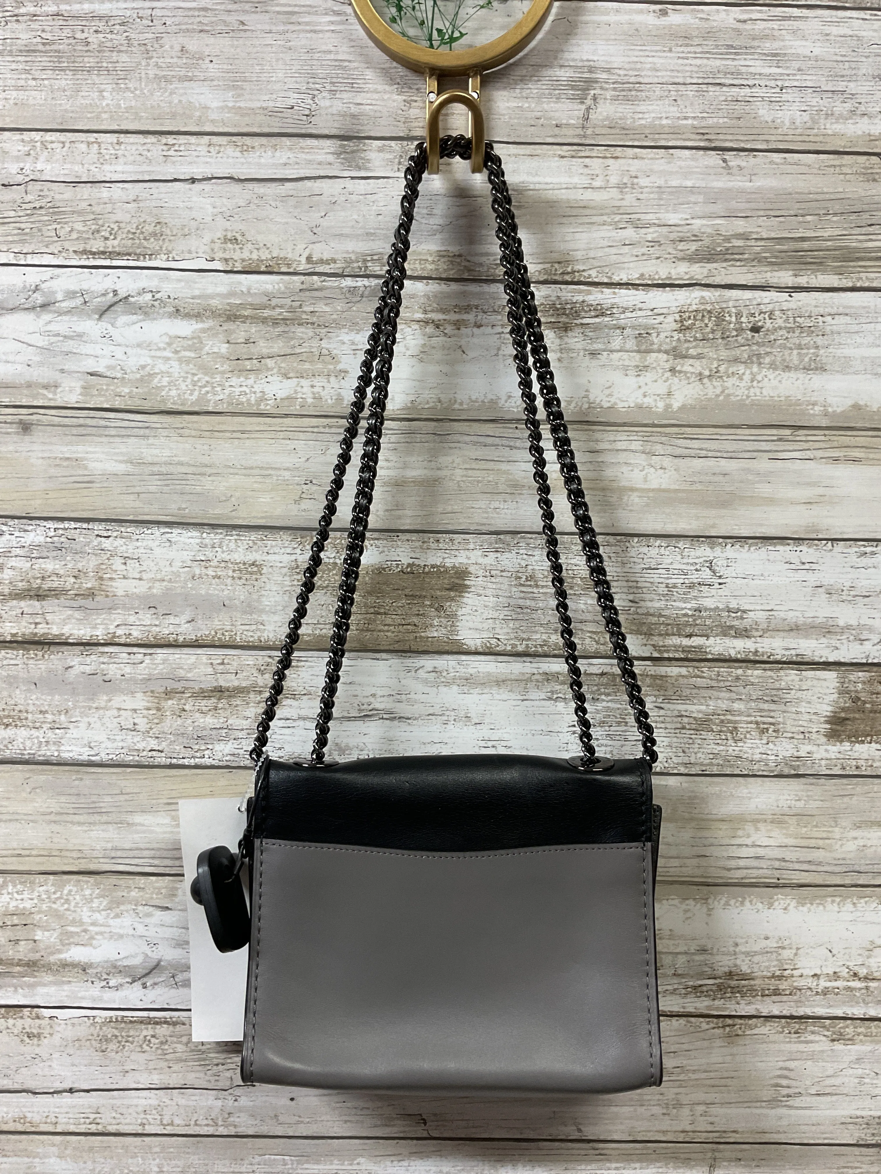 Handbag Designer By Coach In Black & Grey, Size:Small