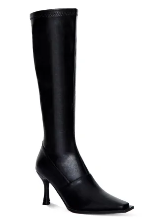 HIGH-HEEL SQUARE TOE BOOTS