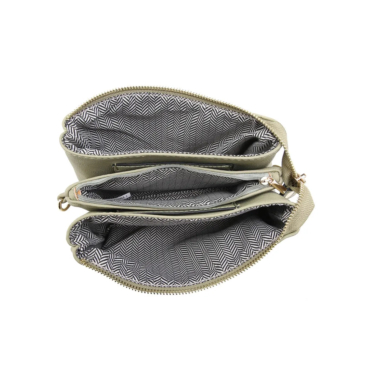 Jen & Co Riley Monogrammable 3 Compartment Crossbody Or Wristlet In Indigo