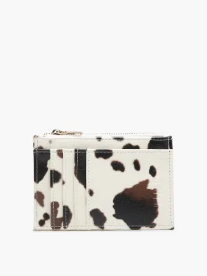 Jen & Co Sia Wallet In A Brown Cow Print
