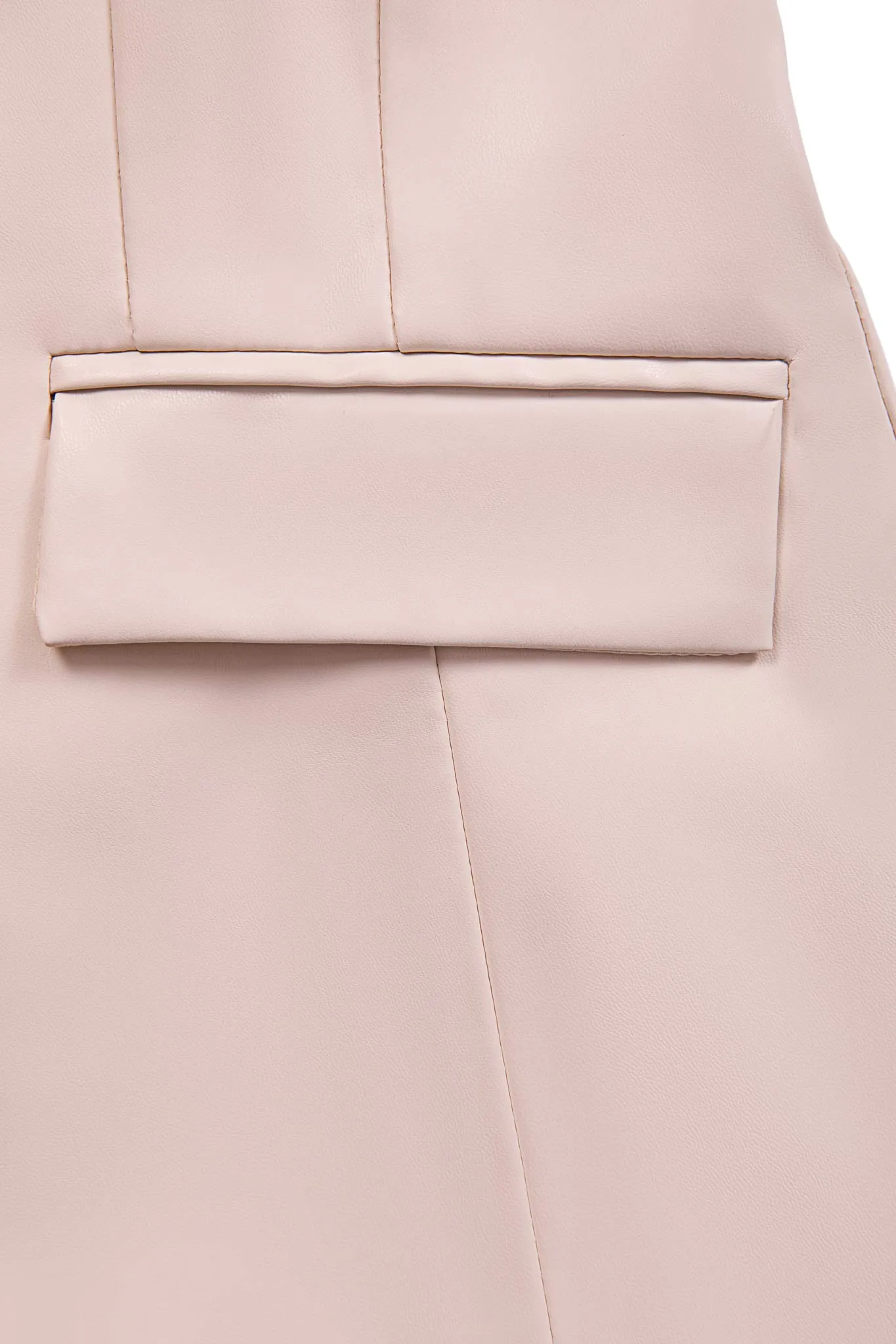 LEATHER EFFECT BLAZER