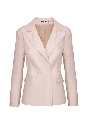 LEATHER EFFECT BLAZER