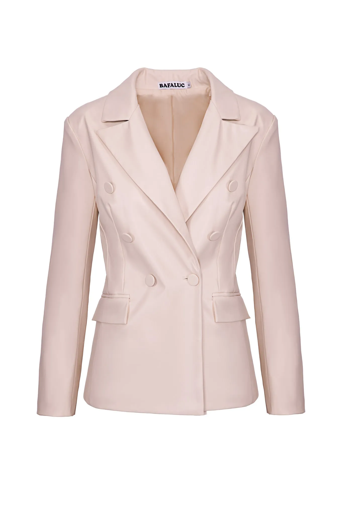 LEATHER EFFECT BLAZER