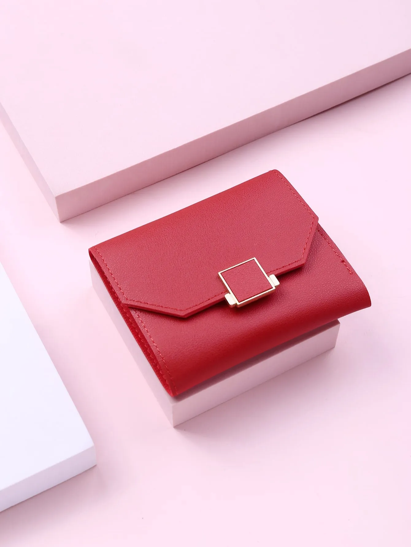 Metal Decor Fold Over Purse
