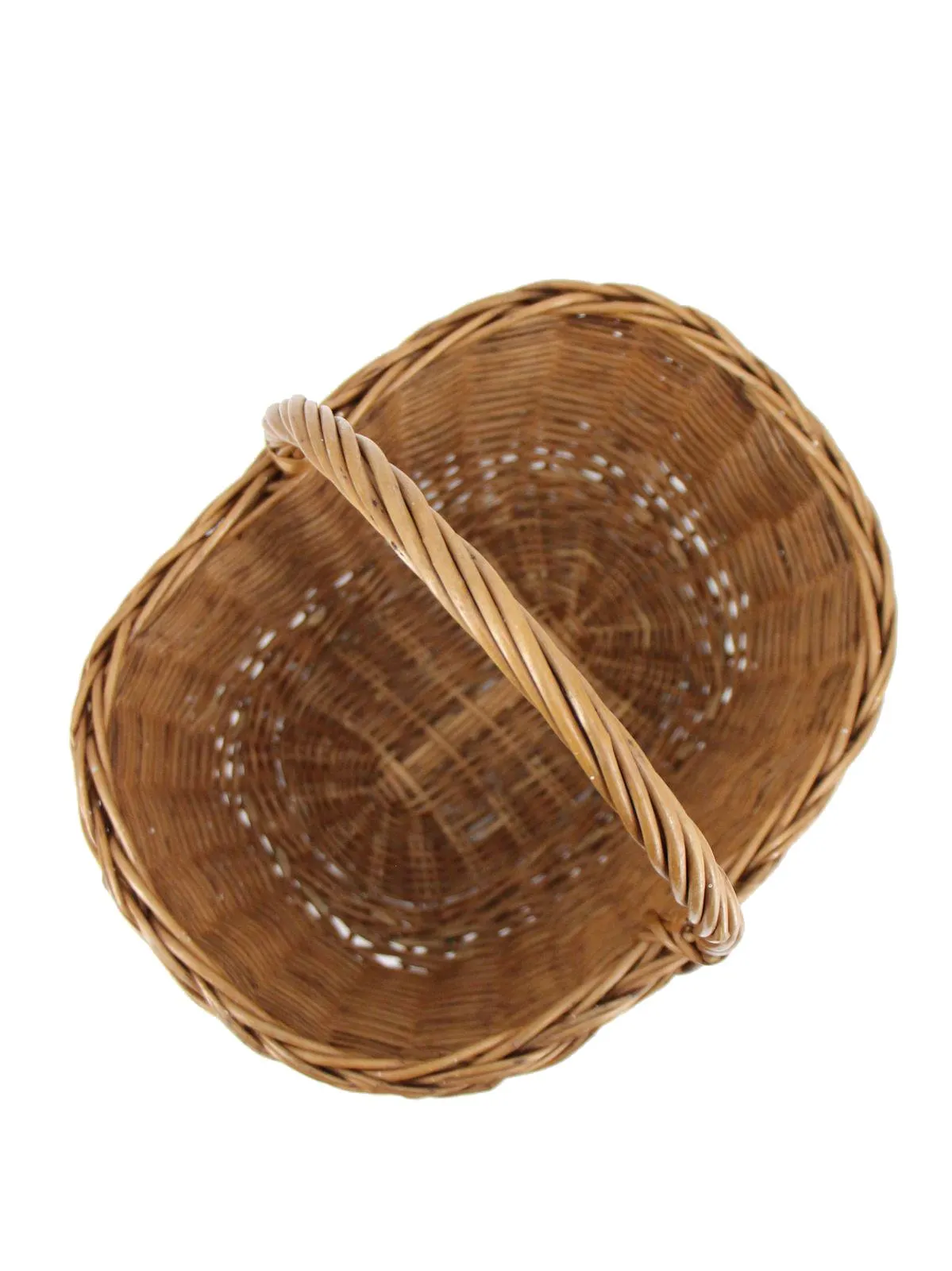 Midcentury Wicker Vintage Shopping Basket