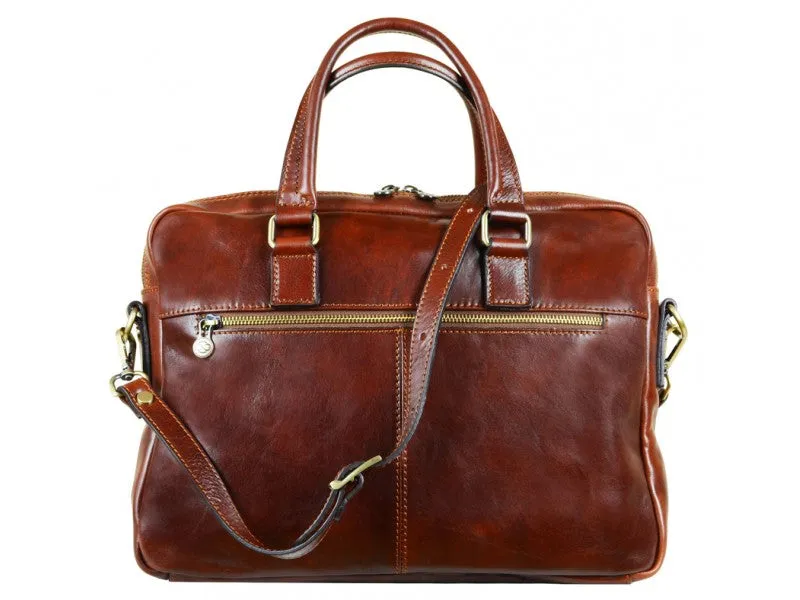 Orlando - Leather Briefcase Laptop Bag