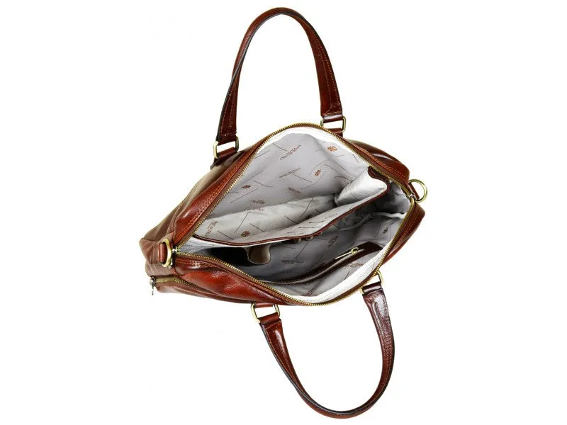 Orlando - Leather Briefcase Laptop Bag