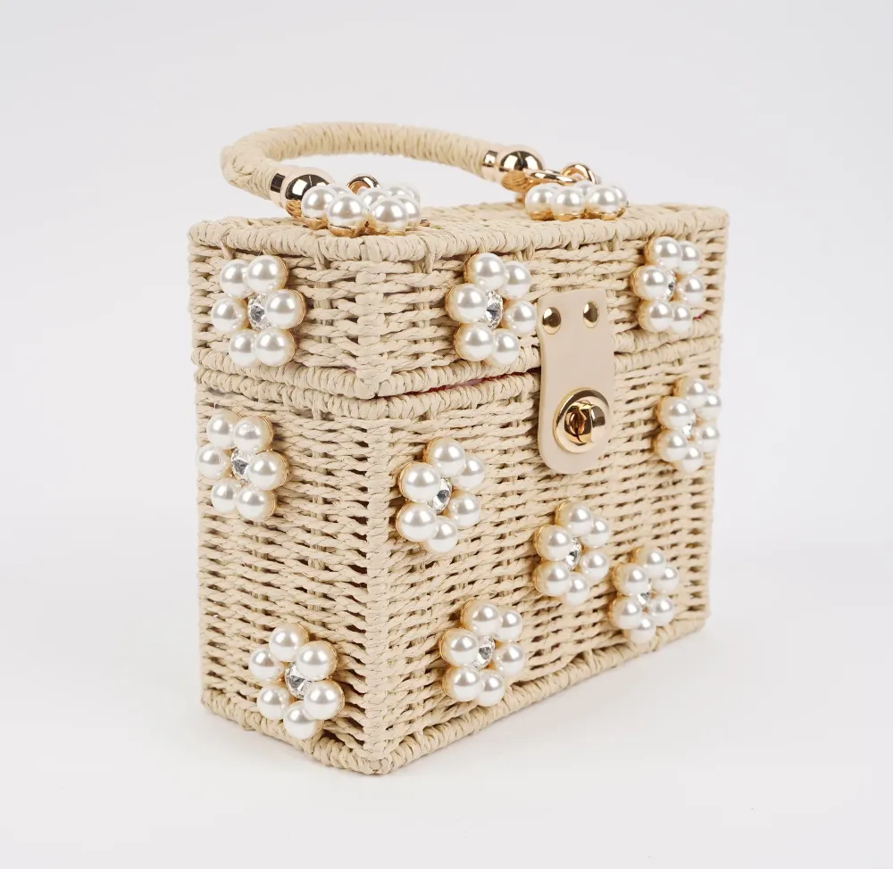 Pretty In Pearls Daisy Bag - Ivory