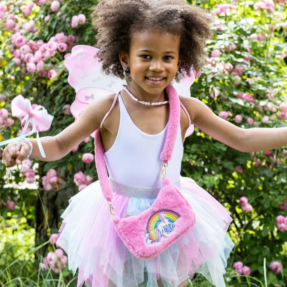 Rainbow Cuddle Crossbody Purse, Pink