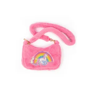 Rainbow Cuddle Crossbody Purse, Pink