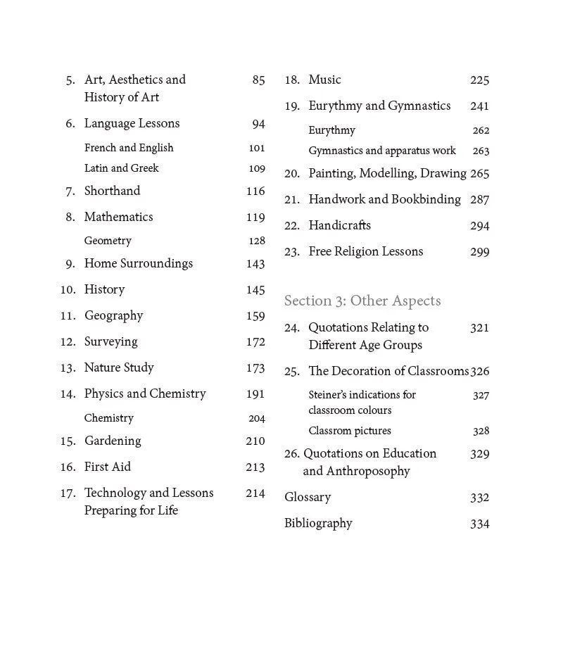 Rudolf Steiner's Curriculum for Steiner-Waldorf Schools