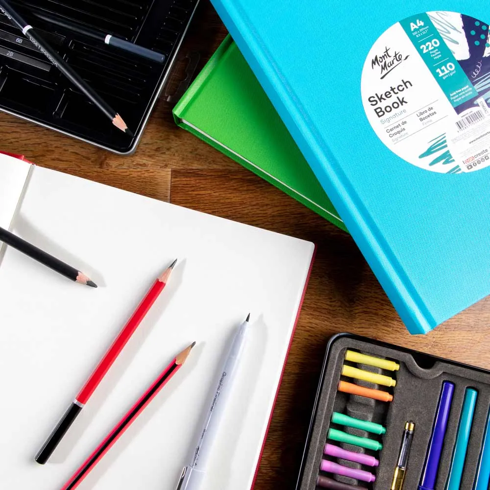 Sketch Book Signature A4 220 Pages 110gsm - Red