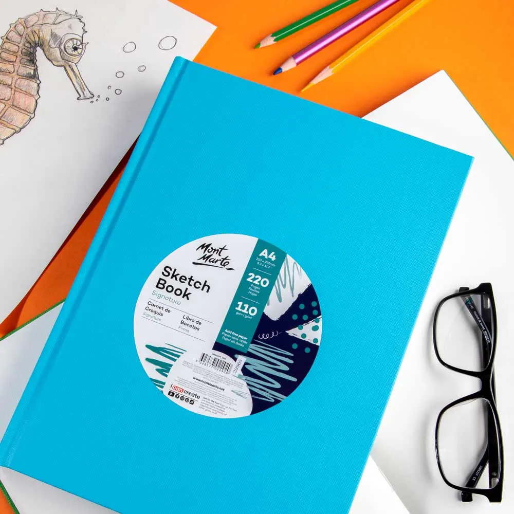 Sketch Book Signature A4 220 Pages 110gsm - Red