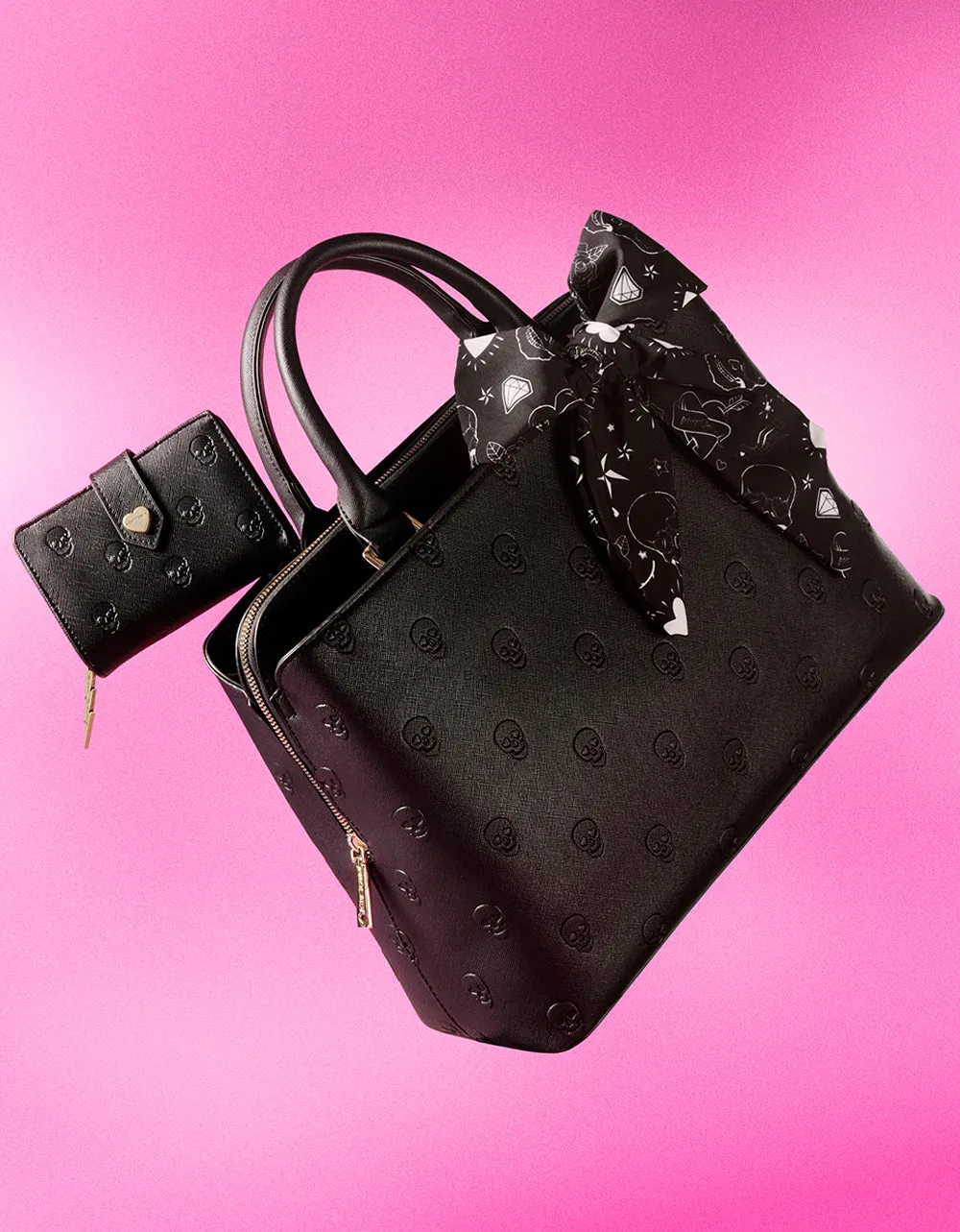 SKULLICIOUS SATCHEL BLACK