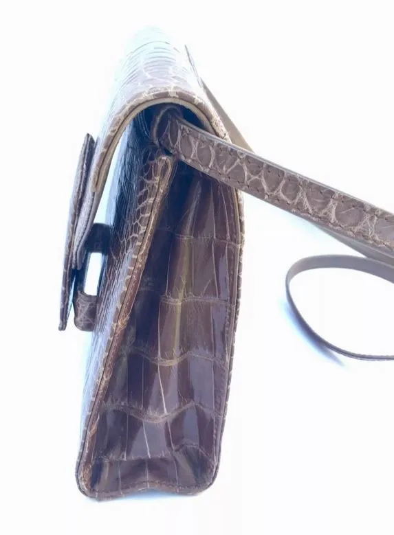 SUAREZ NEW YORK ALLIGATOR ENVELOPE CLUTCH