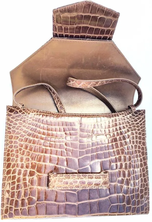 SUAREZ NEW YORK ALLIGATOR ENVELOPE CLUTCH