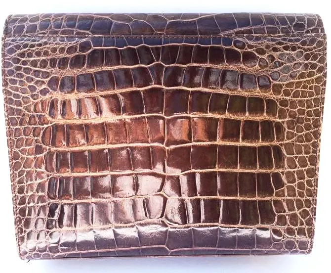 SUAREZ NEW YORK ALLIGATOR ENVELOPE CLUTCH