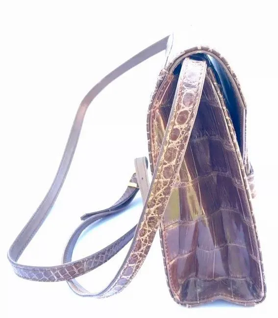 SUAREZ NEW YORK ALLIGATOR ENVELOPE CLUTCH