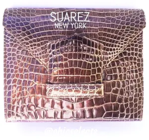 SUAREZ NEW YORK ALLIGATOR ENVELOPE CLUTCH