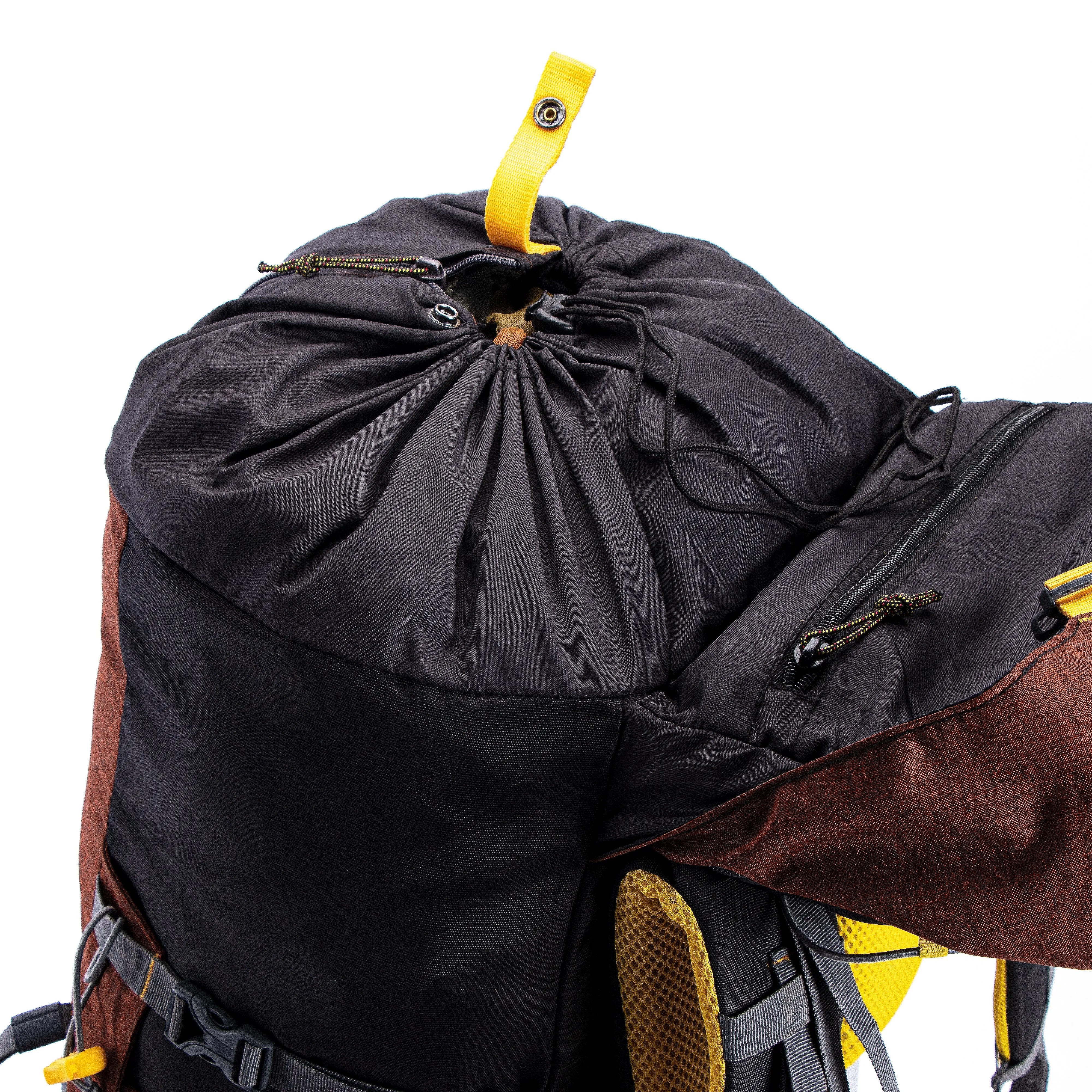 Tripole Terra Backpacking and Trekking Rucksack with Front Opening, Rain Cover and Metal Frame | 3 Year Warranty | Red Melange | 50 Litres