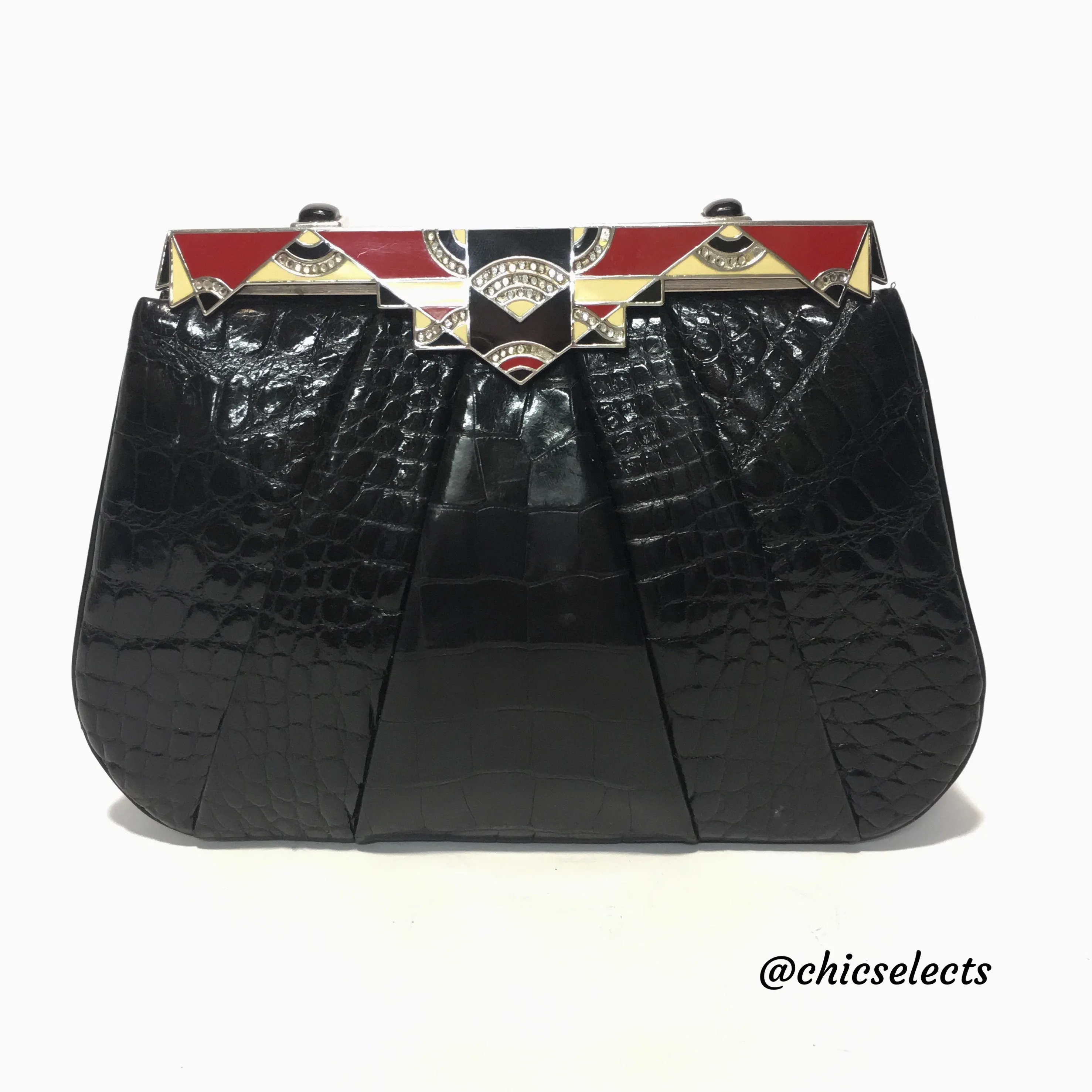 VINTAGE JUDITH LEIBER ALLIGATOR CLUTCH