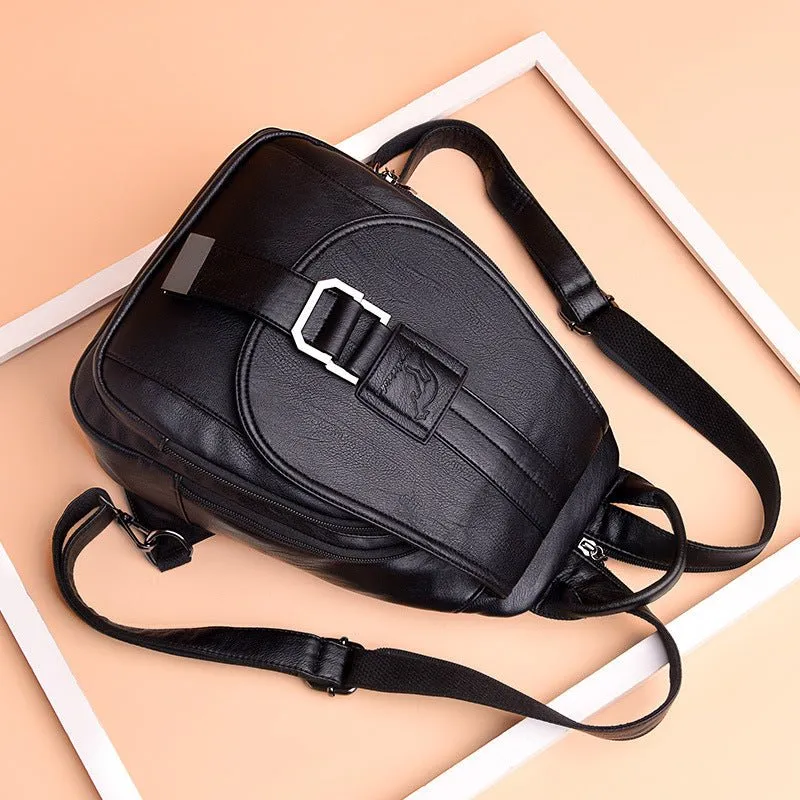 Waterproof PU Leather Bag Women's Backpack