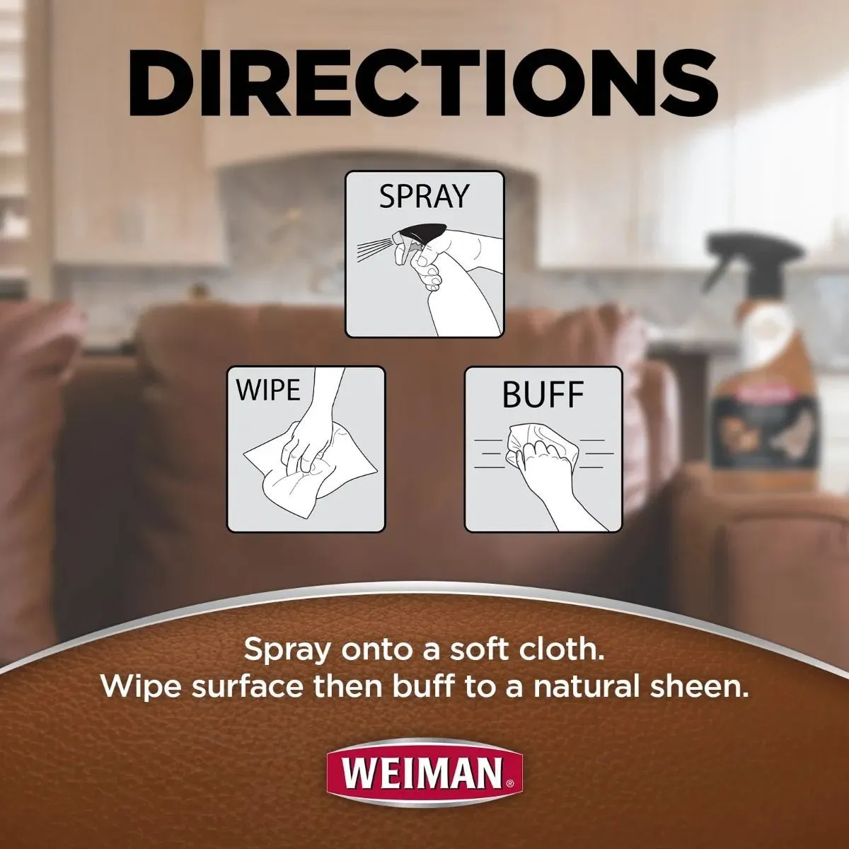 Weiman Leather Cleaner & Conditioner Spray (473ml)