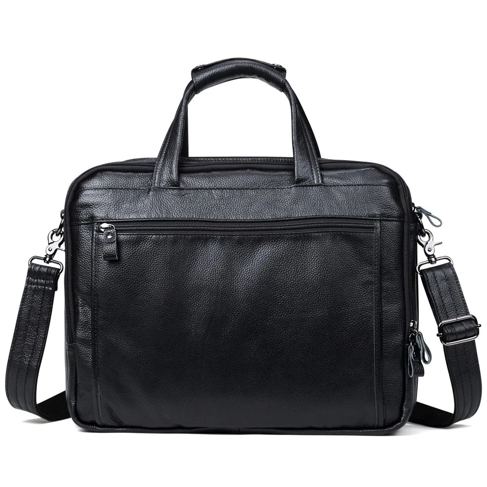 West Louis Genuine Leather 15.6" Laptop Business Briefcase