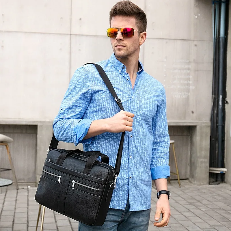 West Louis Genuine Leather Briefcase