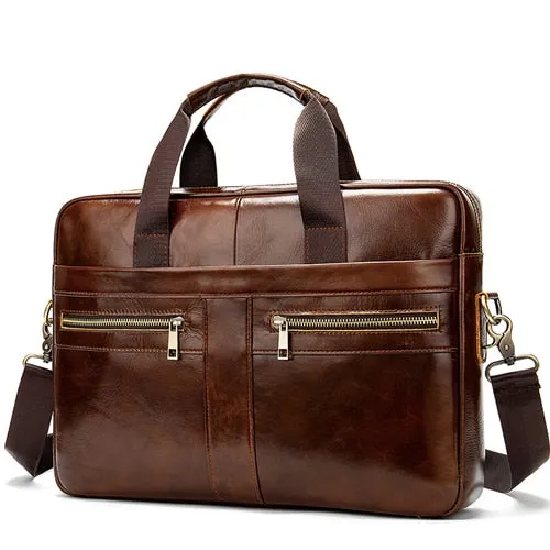 West Louis Genuine Leather Briefcase