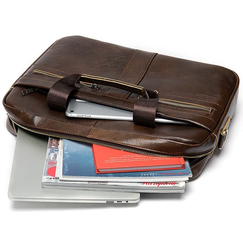 West Louis Genuine Leather Briefcase
