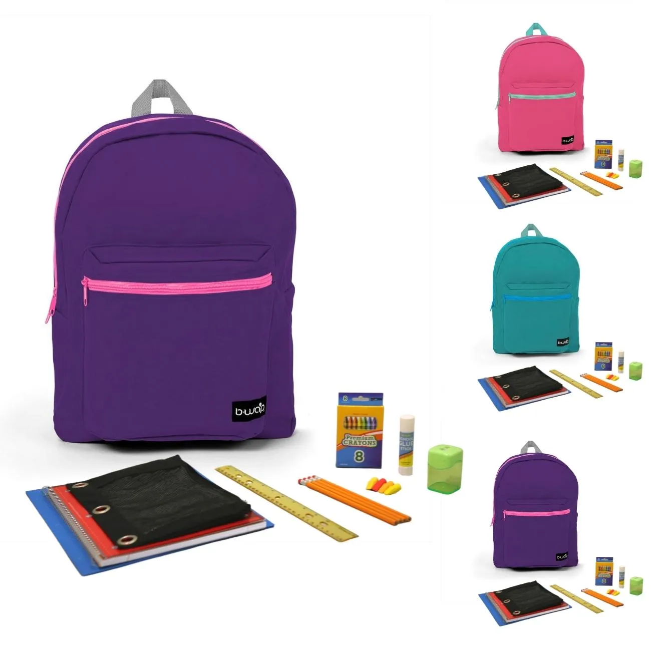 Wholesale Student Essentials Kit (24 Items per Kit) in 16'' Standard Backpack