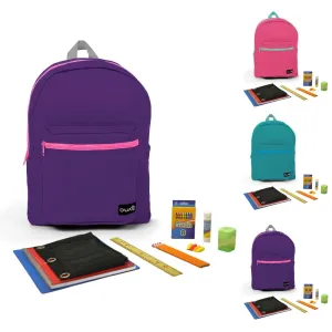 Wholesale Student Essentials Kit (24 Items per Kit) in 16'' Standard Backpack