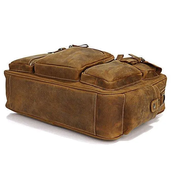 Woosir Vintage Leather Briefcase for Men