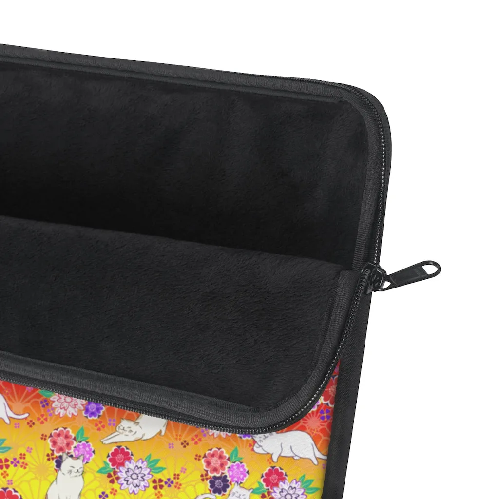 Yellow to Pink Cats Laptop Sleeve